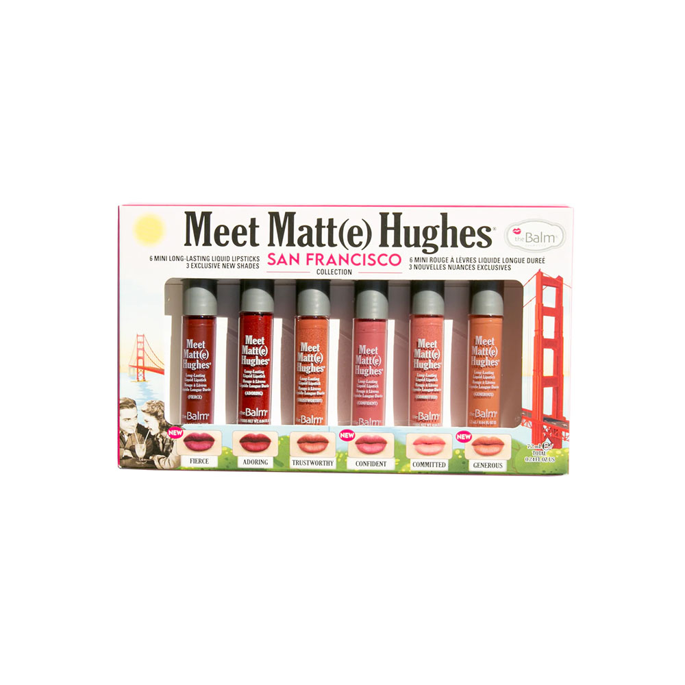 The Balm Meet Matte Hughes 6 Mini Long Lasting Lipstick San Francisco Collection